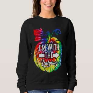 I'm With Ladybug Couple Matching Halloween Costume Sweatshirt