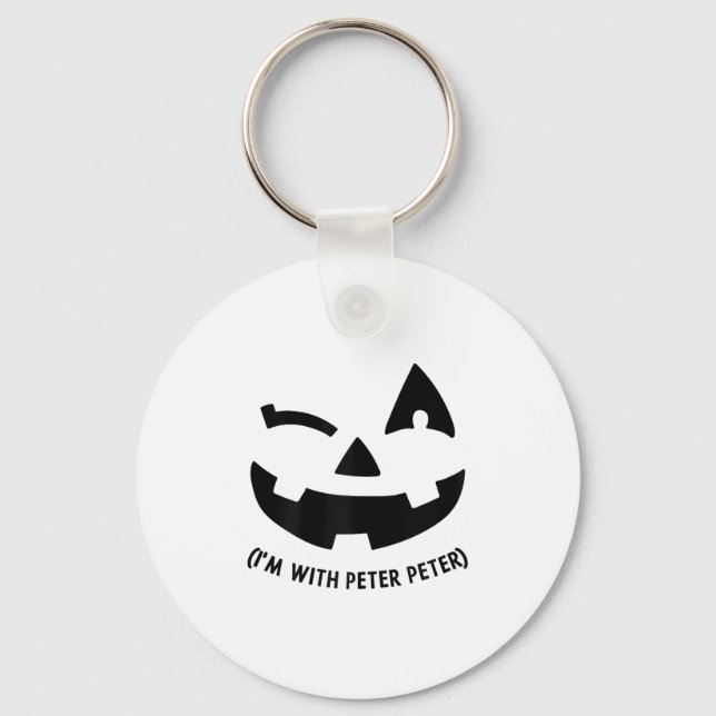 Im With Peter Couple Halloween Adult Women Her Eat Key Ring (Front)