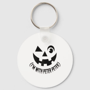 I'm With Peter Pumpkin Eater Couples Halloween Cos Key Ring