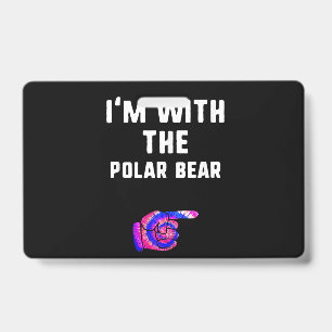 Im With Polar Bear Tie Dye Halloween Couple ID Badge