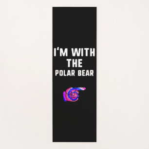 Im With Polar Bear Tie Dye Halloween Couple Yoga Mat