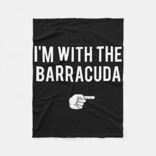 I'm With Rracuda Halloween Costume Party Matching Fleece Blanket