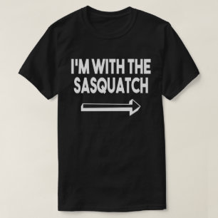 I'm With Sasquach Easy Halloween Matching Couples T-Shirt