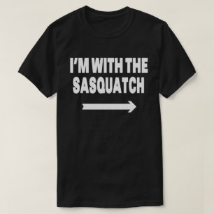 I'm With Sasquach Easy Halloween Matching Couples T-Shirt