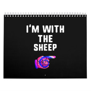 Im With Sheep Tie Dye Halloween Dog Present Calendar