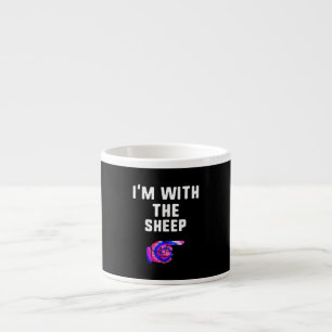 Im With Sheep Tie Dye Halloween Dog Present Espresso Cup