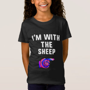Im With Sheep Tie Dye   Halloween Dog Present T-Shirt