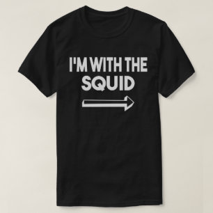 I'm With Squid Easy Halloween Matching Couples T-Shirt