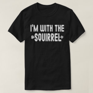 I'm With SquirrelEasy Halloween Matching Couples T-Shirt