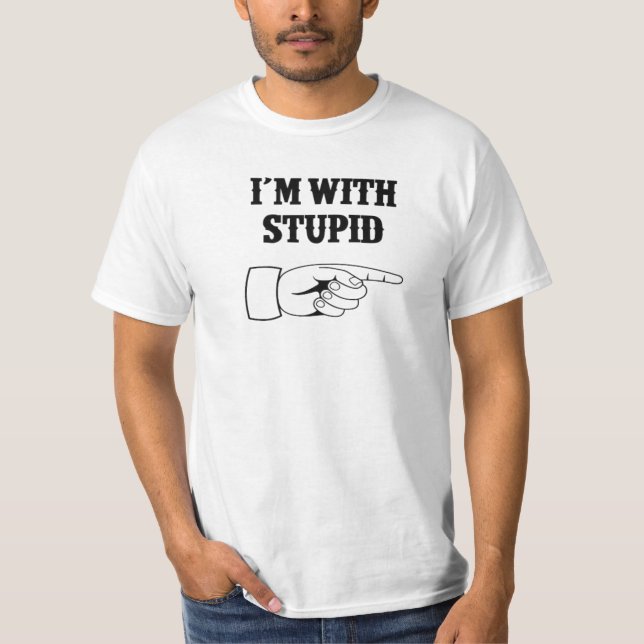 I'm With Stupid Best Friends Couple Funny Couple  T-Shirt (Front)