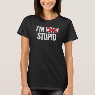I'M WITH STUPID sarcastic im X crossed retro joke T-Shirt