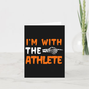 I'm With The Athlete Last Minute Halloween Costume Card