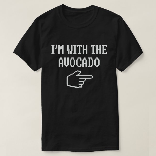 I'm With The Avocado Matching Halloween Costume T-Shirt (Design Front)