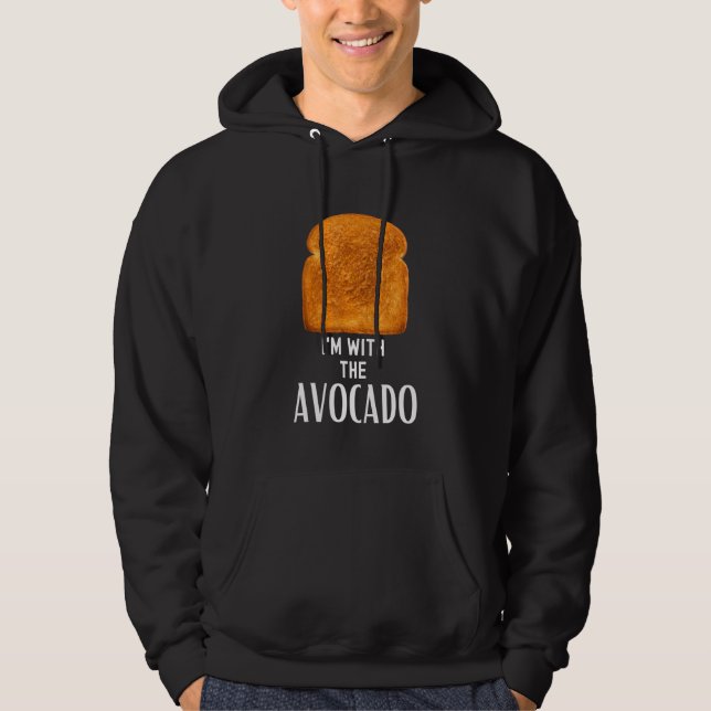 I'm With The Avocado Toast Easy Halloween Matching Hoodie (Front)