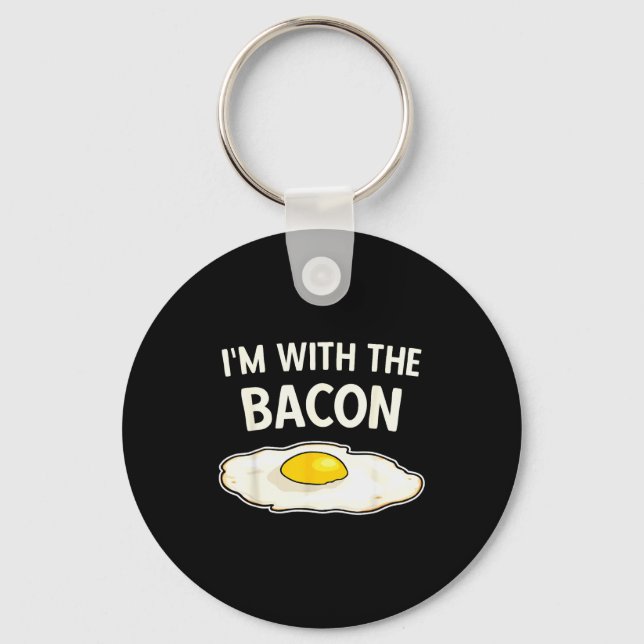I'm With The Bacon Eggs Easy Halloween Matching Co Key Ring (Front)