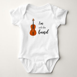 I'm with the Band Cello Baby Bodysuit