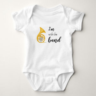 I'm with the Band French Horn Baby Bodysuit