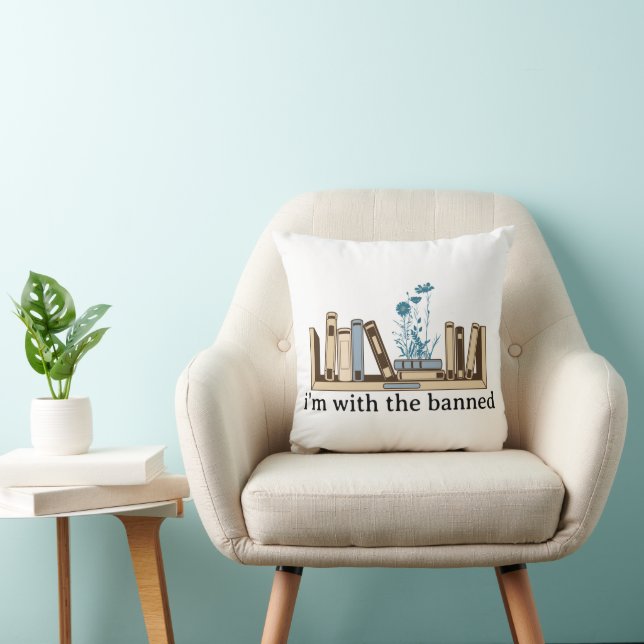 I'm With The Banned-Banned Books-Funny Cushion (Chair)