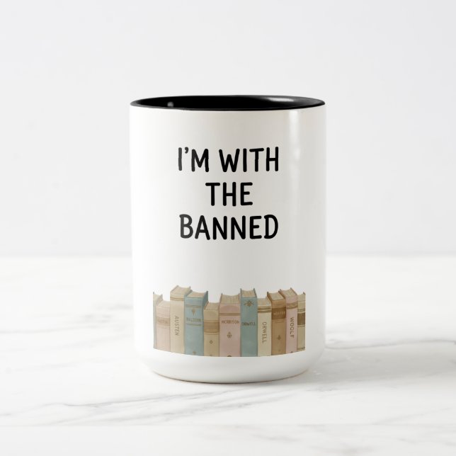 I'm With The Banned Books Book Lover Mug (Center)