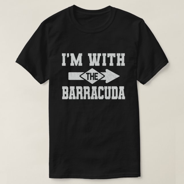 I'm With The Barracuda Funny Couple Halloween T-Shirt (Design Front)