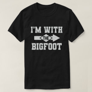 I'm With The Bigfoot Funny Couple Halloween T-Shirt