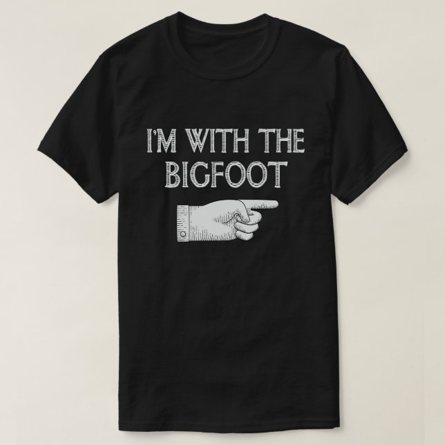 I'm With The Bigfoot Matching Halloween Costume T-Shirt (Design Front)