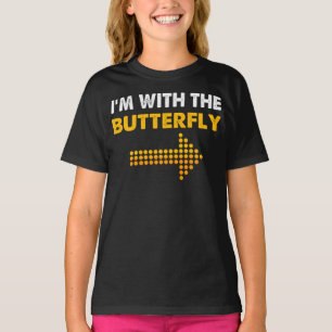 I'm With The Butterfly Funny Halloween Couple Cost T-Shirt