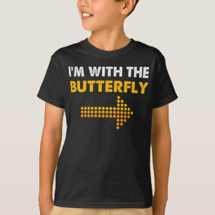 I'm With The Butterfly Funny Halloween Couple Cost T-Shirt