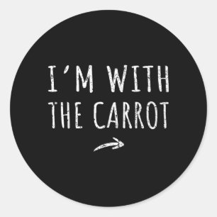 Im With The Carrot Matching Lazy Halloween Costume Classic Round Sticker