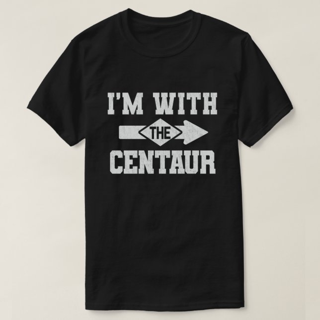 I'm With The Centaur Matching Halloween Costume T-Shirt (Design Front)