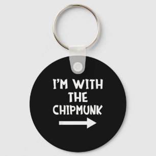 I'm With The Chipmunk Matching Couple Halloween Co Key Ring