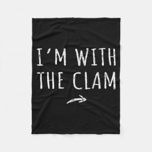 Im With The Clam Matching Lazy Halloween Costume Fleece Blanket