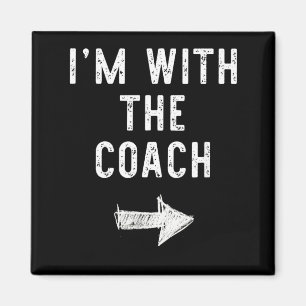 Im with The Coach Funny Halloween Couple Costume Magnet