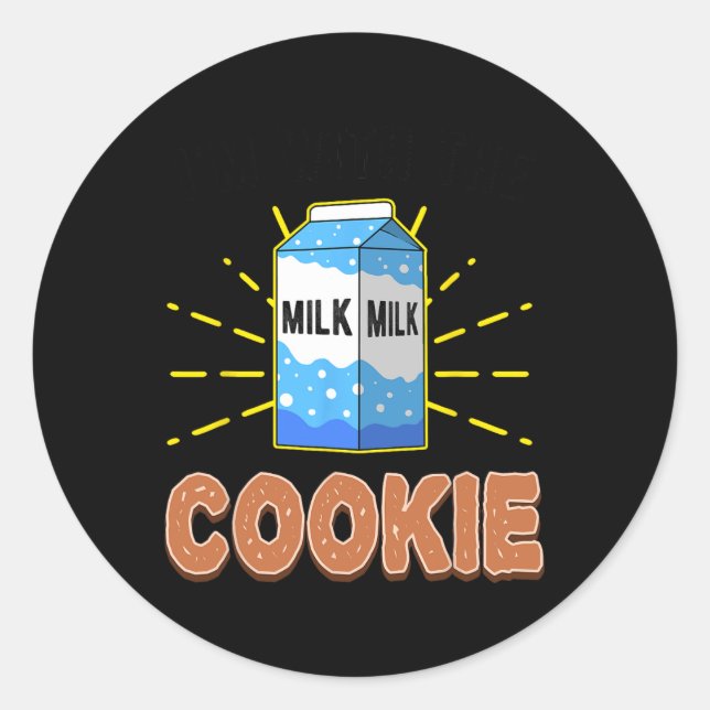 I'm With The Cookie Milk Costume Matchi Classic Round Sticker (Front)