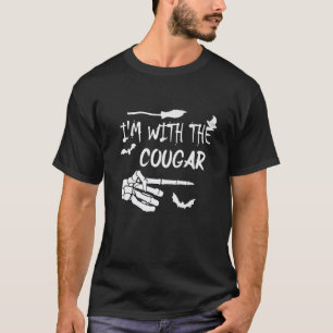 I'm With The Cougar Matching Cougar Costume Hallow T-Shirt