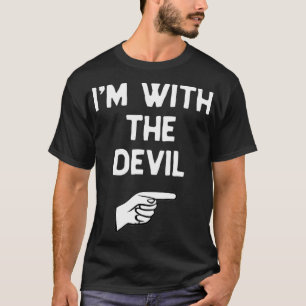 I'm With The Devil Costume Halloween Matching T-Shirt