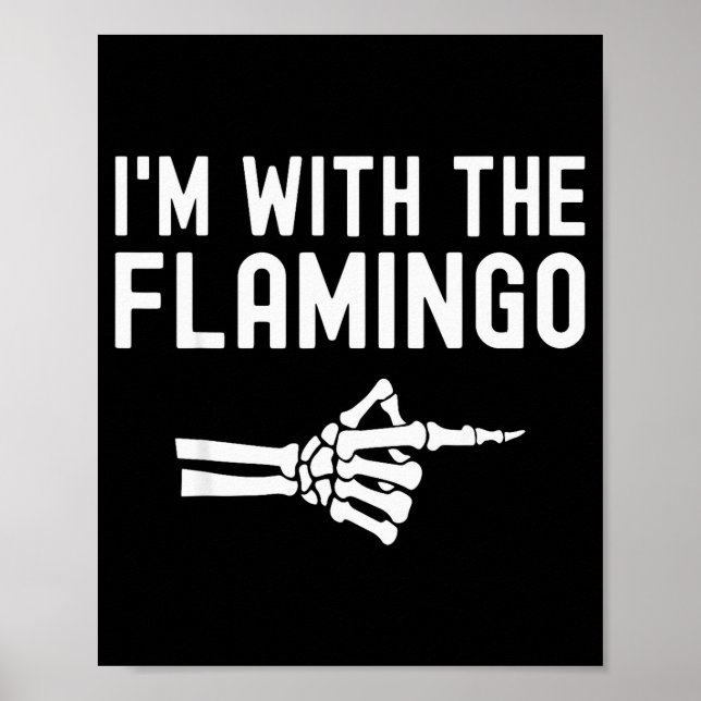 I'm With The Flamingo Matching Couples Halloween F Poster (Front)