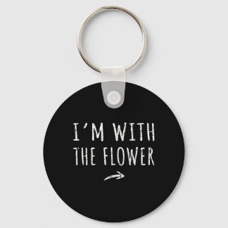 Im With The Flower Matching Lazy Halloween Costume Key Ring