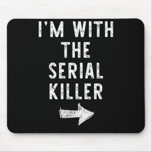 Im with The Funny Halloween Couple Costume Mouse Mat