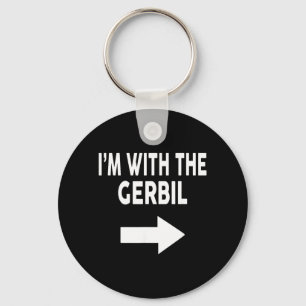 Im with The Gerbil Halloween Gerbil Key Ring