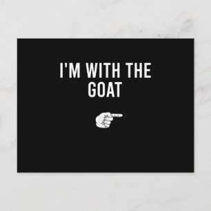 I'm With The Goat Halloween Costume Party Goat Announcement Postcard