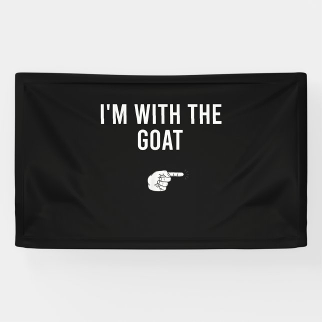 I'm With The Goat Halloween Costume Party Goat Banner (Horizontal)