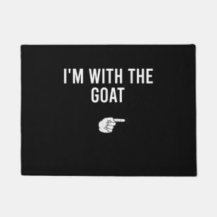 I'm With The Goat Halloween Costume Party Goat Doormat