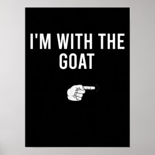 I'm With The Goat Halloween Costume Party Goat Poster