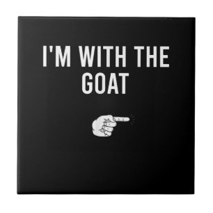I'm With The Goat Halloween Costume Party Goat Tile