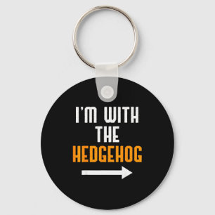 I'm With The Hedgehog Costume Funny Halloween Coup Key Ring