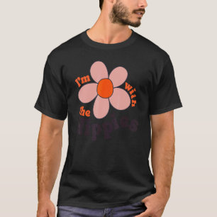 I'm With The Hippies  Peace Love Kindness T-Shirt