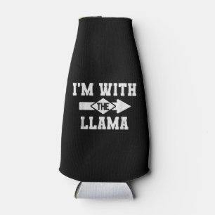 Im With The LLama Costume Halloween Matching Coupl Bottle Cooler