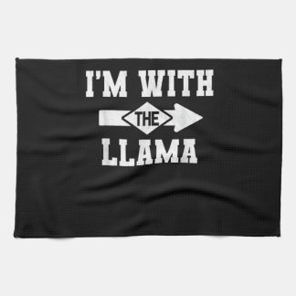 Im With The LLama Costume Halloween Matching Coupl Tea Towel