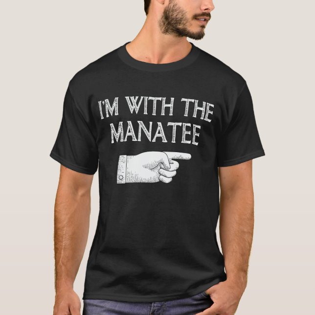 I'm With The Manatee Matching Halloween Costume T-Shirt (Front)